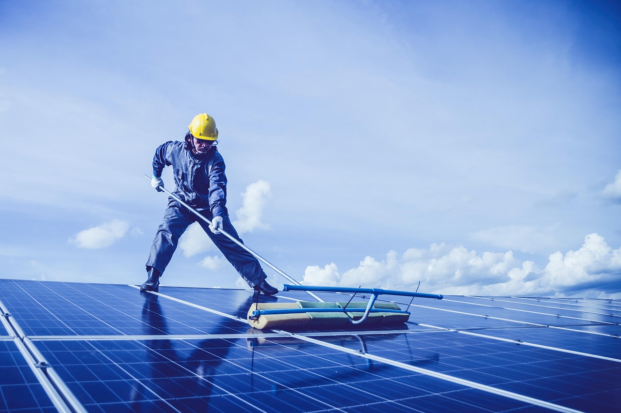 stats-img man, solar panel, rooftop, cleaning, work, job, solar panel system cleaning, solar, solar panel, solar panel, solar panel, solar panel, solar panel